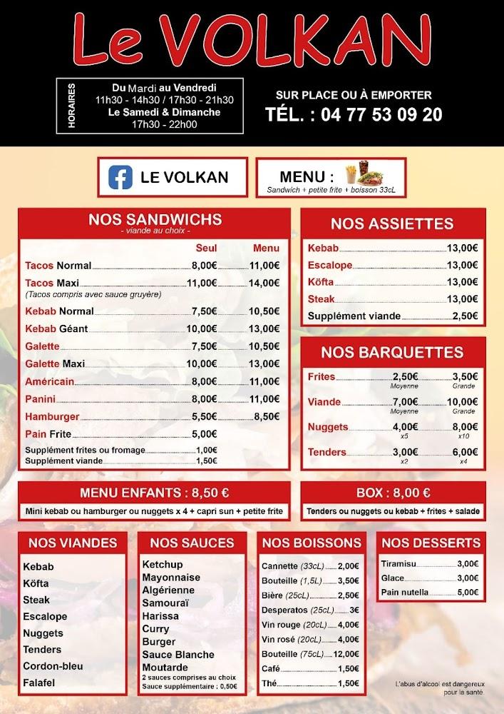 Le Volkan - Menu Image 1